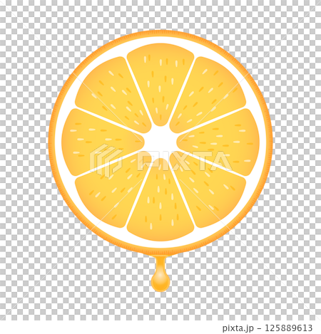 Fresh sliced orange with juice dripping - Image of orange juice and vitamin C 125889613