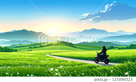 バイクツーリング バイクツーリング 125890323