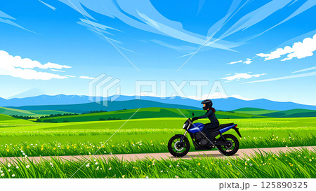 バイクツーリング 125890325