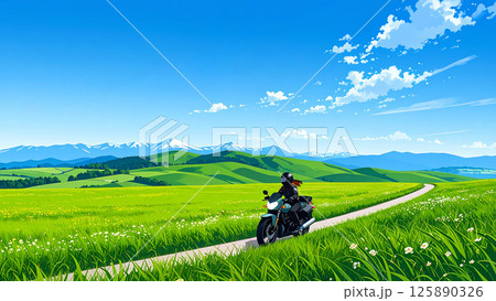 バイクツーリング 125890326