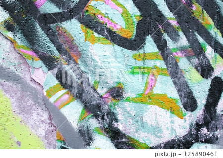 Abstract Graffiti Art with Bold Neon Colors for Urban Y2K Aesthetic Abstract Graffiti Art with Bold Neon Colors for Urban Y2K Aesthetic 125890461