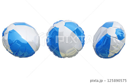 beachball shape foil balloon 3D graphic 125890575