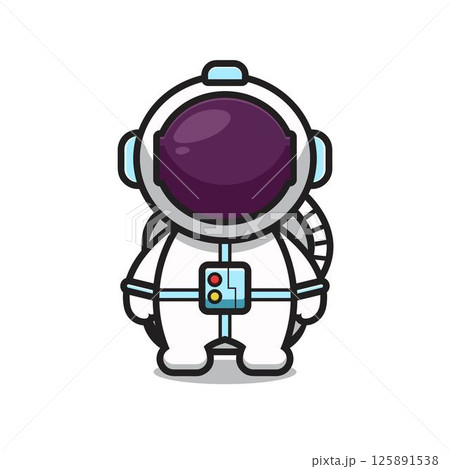 Cute astronaut mascot character cartoon vector icon illustration Cute astronaut mascot character cartoon vector icon illustration 125891538