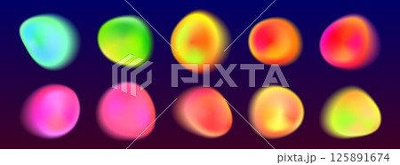 Abstract shape spots with aura color effect Abstract shape spots with aura color effect 125891674
