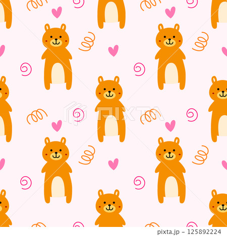 Bear cartoon seamless pattern background for wrapping and wallpaper. kids and toy concept 125892224