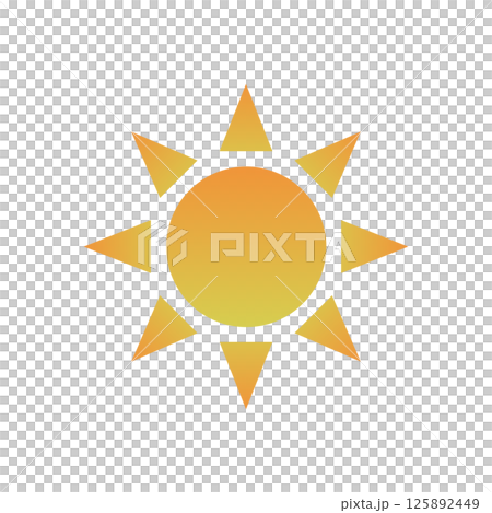 太陽:晴れのイラスト 125892449