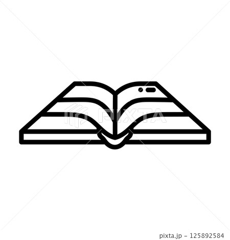 Book icon line design template isolated illustration Book icon line design template isolated illustration 125892584