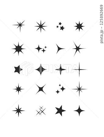 Sparkle icon set stock illustration. vector Illustration. 125892669