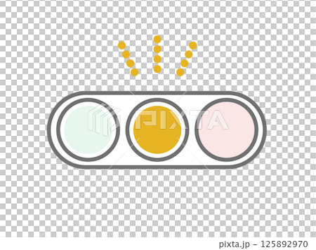 Flashing yellow light to warn of danger - illustration material 125892970