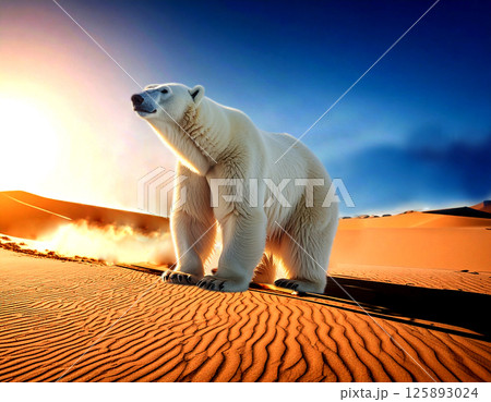 砂漠の中のシロクマ 砂漠の中のシロクマ 125893024