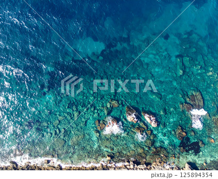 真上から見た海面 真上から見た海面 125894354