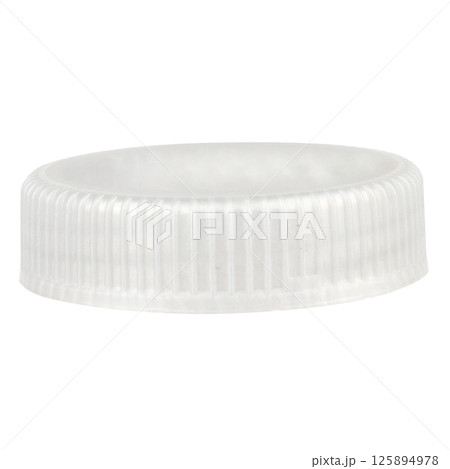 Plastic bottle cap gray isolated on white background Plastic bottle cap gray isolated on white background 125894978
