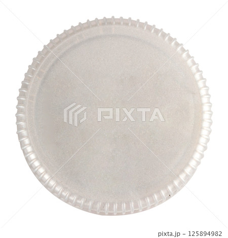 Plastic bottle cap gray isolated on white background 125894982