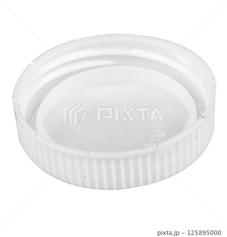 Plastic bottle cap white on white background 125895000
