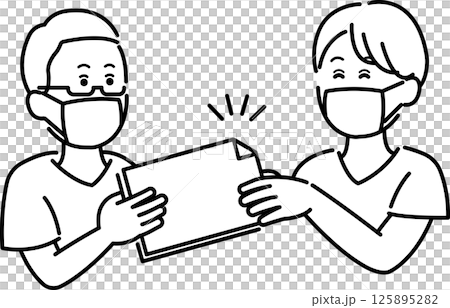 醫生遞交轉診信和醫生接收轉診信的插圖（僅畫線） 125895282