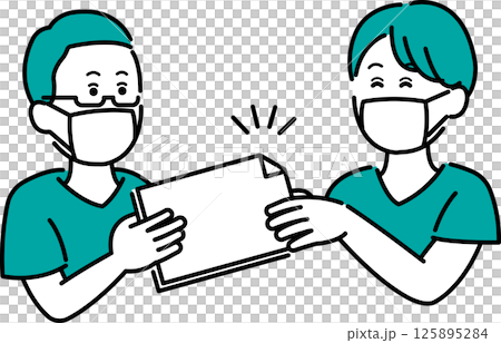 醫生發出和接收轉診信的插圖 醫生發出和接收轉診信的插圖 125895284