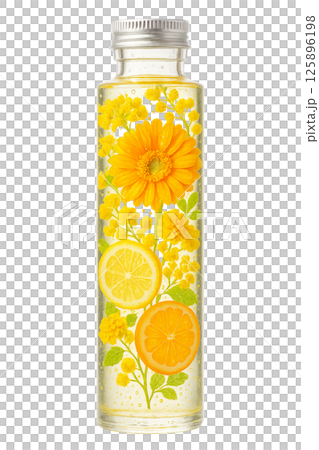 ビタミンカラーのハーバリウム　イエローのお花 125896198