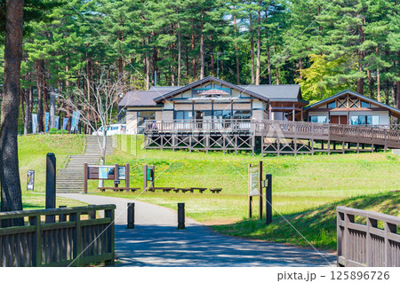 「岩手県」北山崎園内にあるビジターセンター 田野畑村 「岩手県」北山崎園内にあるビジターセンター 田野畑村 125896726