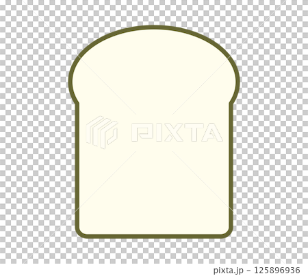 Icon illustration of a loaf of bread (mountain type) 125896936