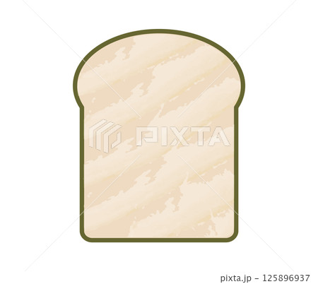 トーストした食パン(山型)のアイコンイラスト トーストした食パン(山型)のアイコンイラスト 125896937