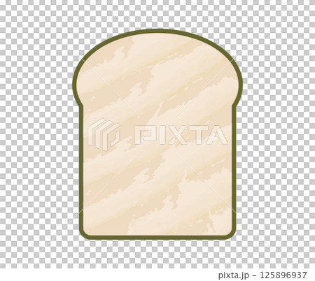トーストした食パン(山型)のアイコンイラスト トーストした食パン(山型)のアイコンイラスト 125896937