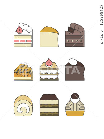 ケーキのイラスト ケーキのイラスト 125898425
