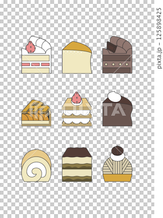 ケーキのイラスト ケーキのイラスト 125898425