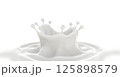 Milk splash isolated on white background 125898579