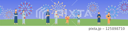 花火大会のイラスト 125898710