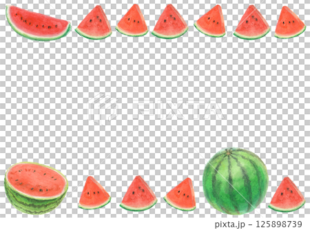 Watercolor illustration of watermelon background 125898739