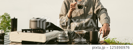 Morning coffee concept of cafe focus on nurturing coffee harmony with nature organic seed create warm cup caffeine background green fresh great outdoor aromatic drink rich aroma banner with copy space Morning coffee concept of cafe focus on nurturing coffee harmony with nature organic seed create warm cup caffeine background green fresh great outdoor aromatic drink rich aroma banner with copy space 125898976