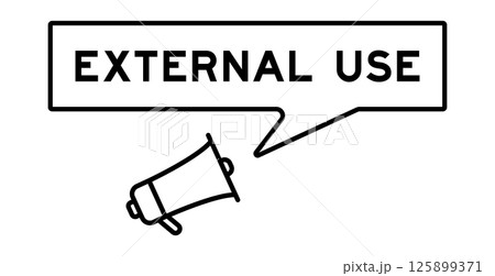 Megaphone icon with speech bubble in word external use on white background Megaphone icon with speech bubble in word external use on white background 125899371