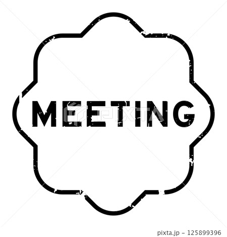 Grunge black meeting word rubber seal stamp on white background 125899396