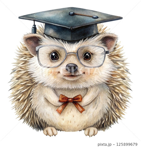 The cutest animals in the world wearing graduation caps White Background The cutest animals in the world wearing graduation caps White Background 125899679