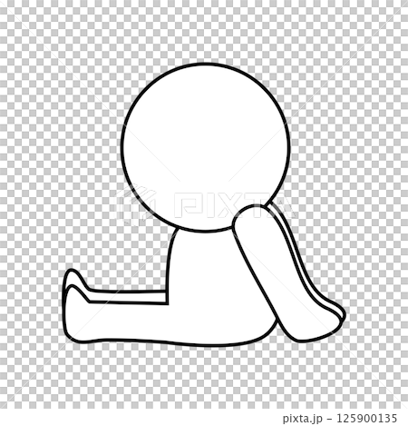 Sitting person icon 125900135