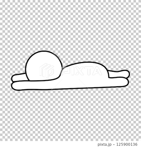 趴著睡覺的人形圖標 125900136