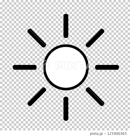 Weather sun illustration monochrome Weather sun illustration monochrome 125900363