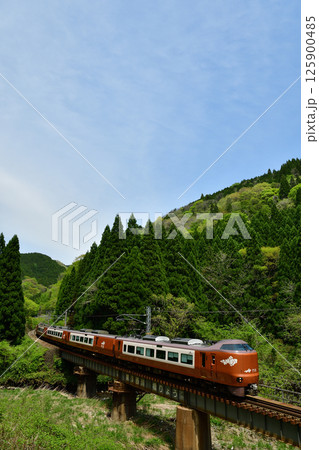 伯備線の第3西川橋りょうを渡る273系特急「やくも」 125900485