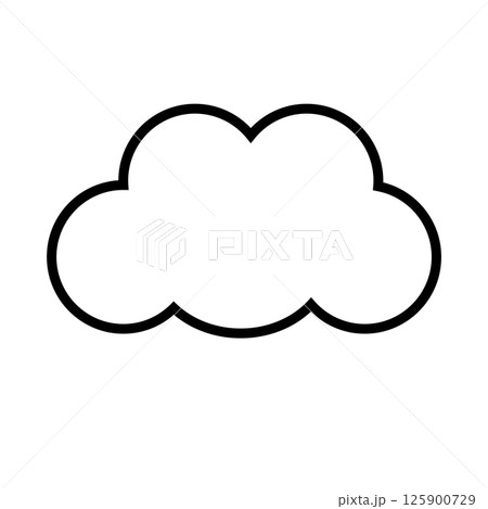 天気 雲アイコン モノクロ 天気 雲アイコン モノクロ 125900729