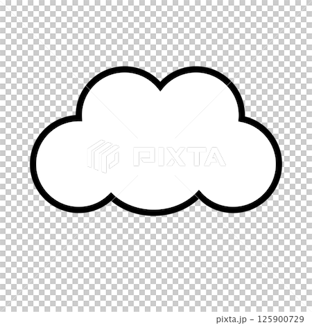 天気 雲アイコン モノクロ 天気 雲アイコン モノクロ 125900729