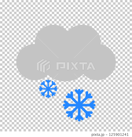 Weather Cloud and Snow Icon Color - Stock Illustration [125901241] - PIXTA