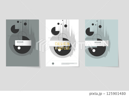 Black grunge shapes. Circle splash graphic on a white background. Vector abstract illustration 125901480