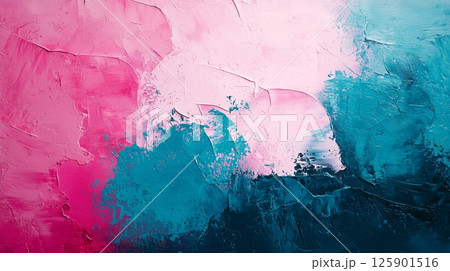 Modern oil and acrylic smear blot canvas painting wall. 125901516