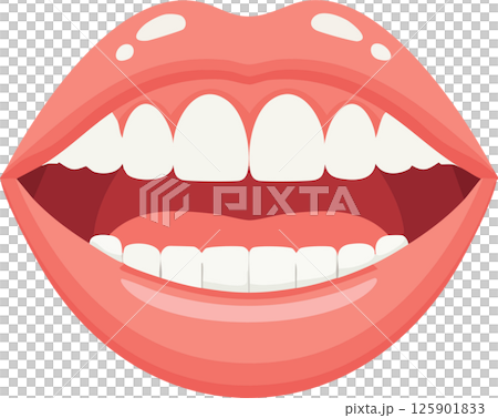 Mouth with white teeth Mouth with white teeth 125901833
