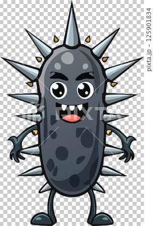 Tooth decay germ character Tooth decay germ character 125901834