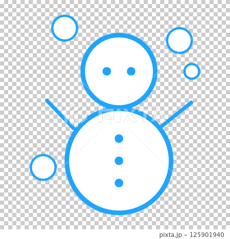 Weather Snow and Snowman Icon Color Weather Snow and Snowman Icon Color 125901940