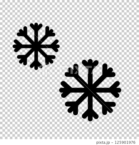 天氣雪花插畫單色 125901976