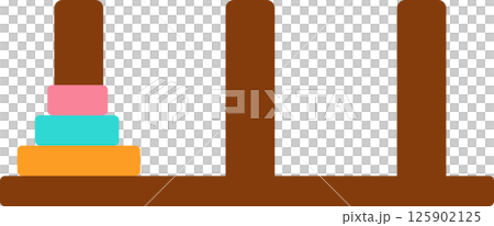 ハノイの塔のグラフィック素材イラスト ハノイの塔のグラフィック素材イラスト 125902125
