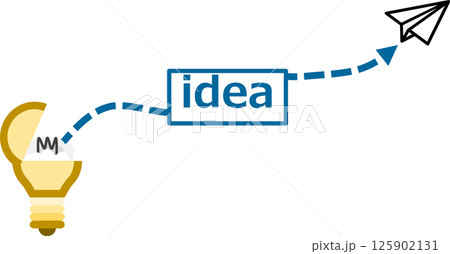アイデアを閃くイラスト 125902131
