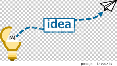 アイデアを閃くイラスト 125902131
